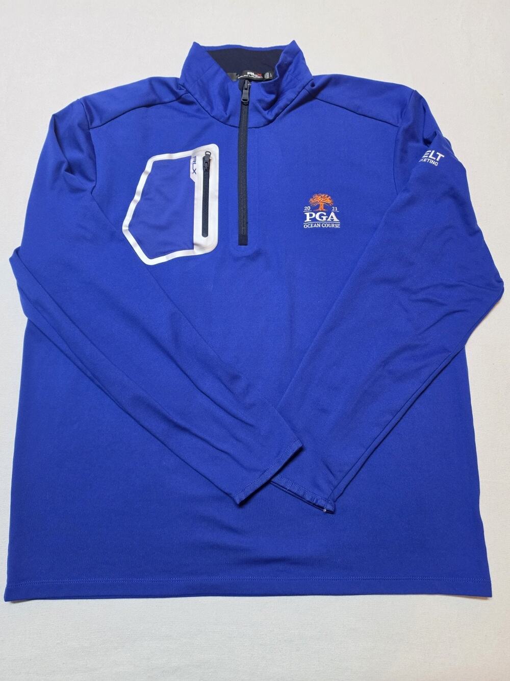 RLX Ralph Lauren Men’s Size Large 2021 PGA Ocean Course Quarter Zip Pullover